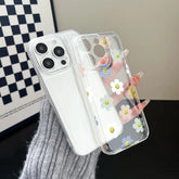 Colorful Flowers Clear iPhone Case